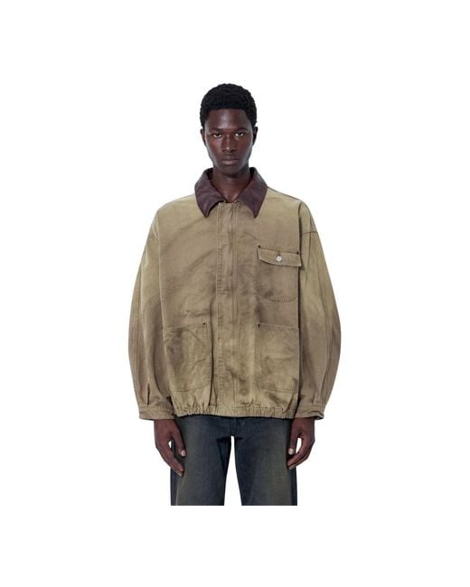 Ssstein Brown Light Jackets for men