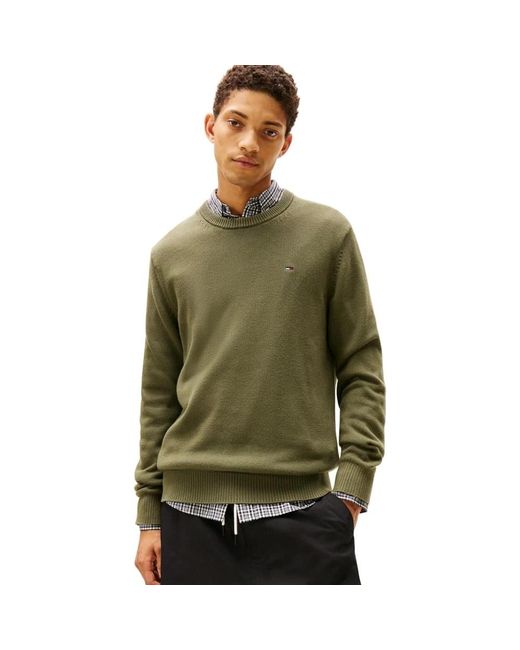 Tommy Hilfiger Green Round-Neck Knitwear for men