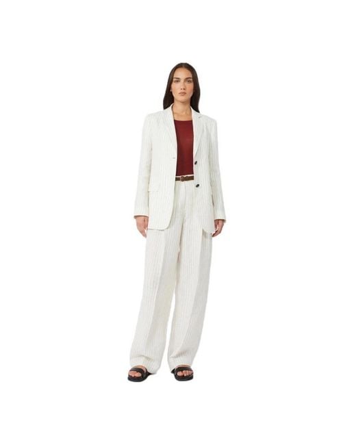 Max Mara White Wide Trousers