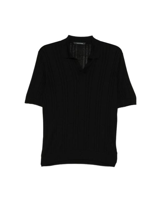 Tagliatore Black Polo Shirts for men
