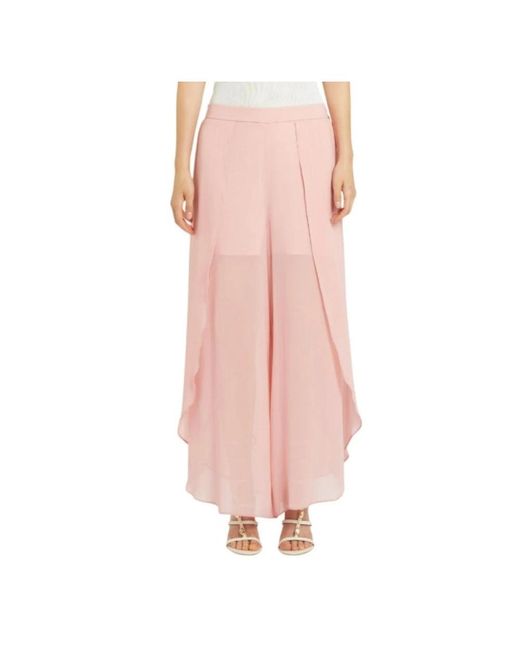 Marella Broeken ,Roze ,Mlmformato Wijde Broek in het Pink