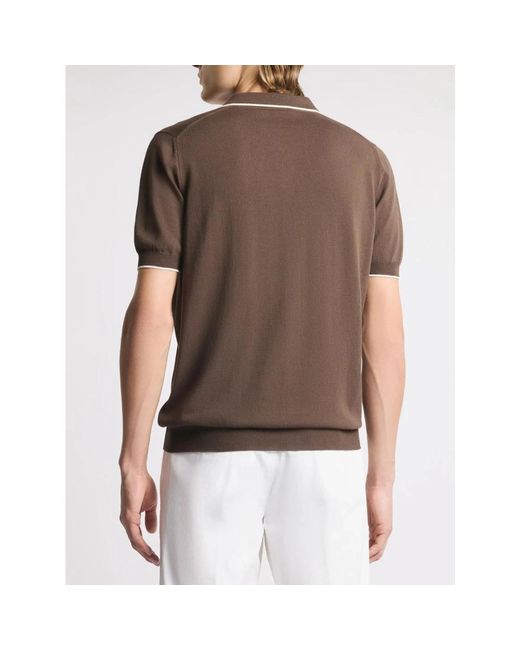 Fay Brown Polo Shirts for men
