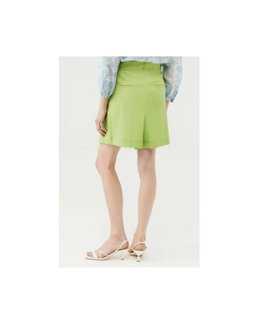 Marella Korte Broeken ,Groen ,Katoen Cascata Shorts in het Green