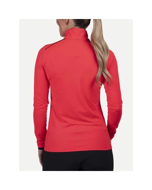 Kjus Red Hibiscus Half-Zip Midlayer