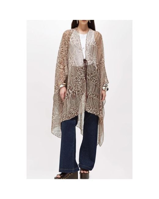 Blugirl Blumarine Brown Ponchos