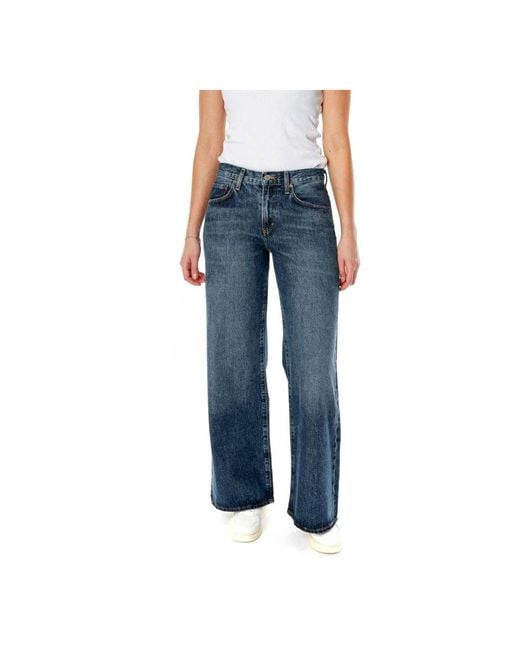 Agolde Blue Straight Fit Jeans