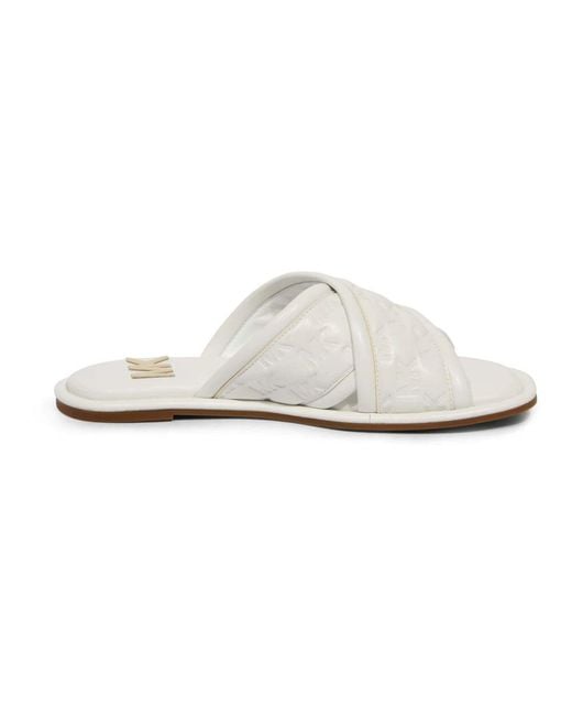 Michael Kors White Sliders