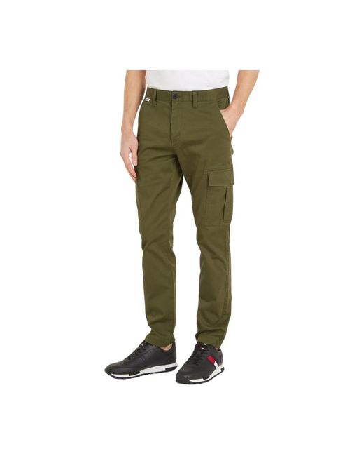 Tommy Hilfiger Green Straight Trousers for men