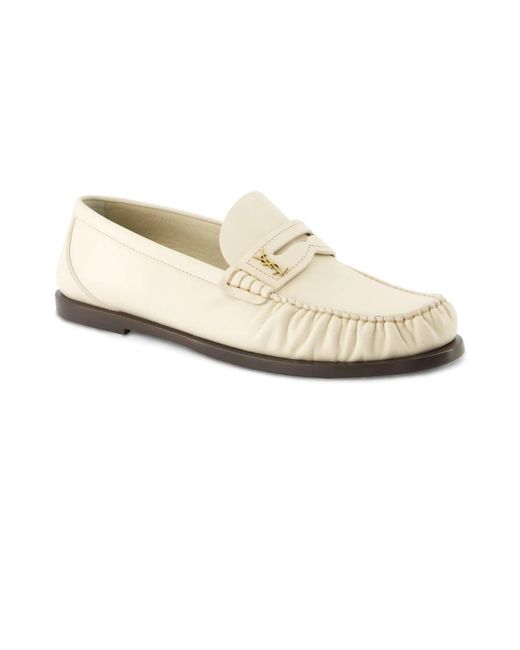 Saint Laurent White Loafers