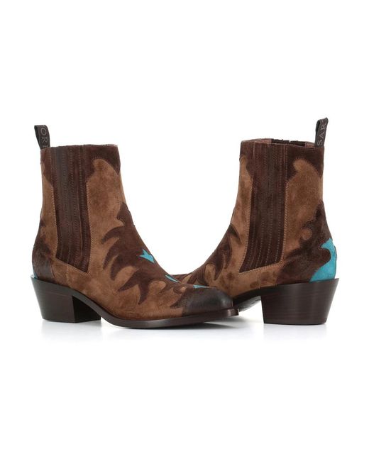 Sartore Brown Cowboy & Biker Boots