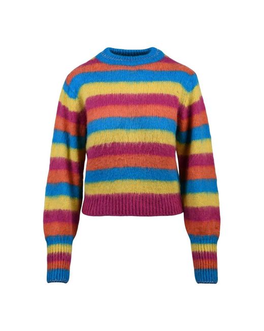 Mc2 Saint Barth Blue Round-Neck Knitwear