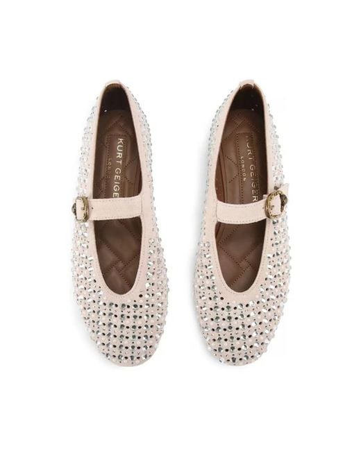 Kurt Geiger White Ballerina Shoes