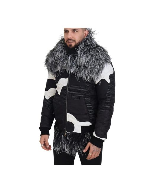 Dolce & Gabbana Black Winter Jackets for men