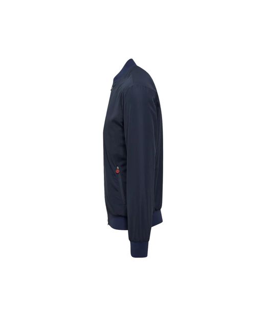 Kiton Blue Bomber Jackets for men