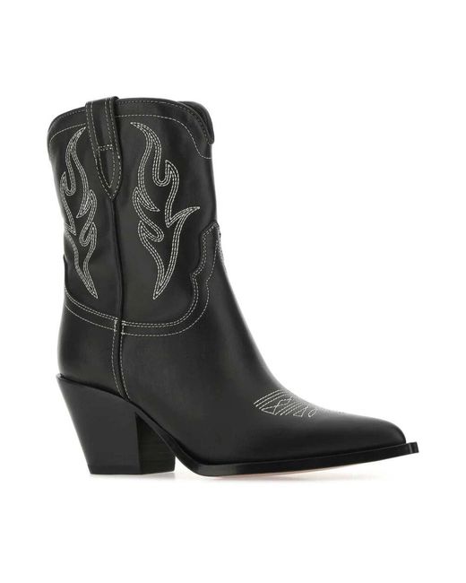 Sonora Boots Black E Leder -Perla -Knöchelstiefel