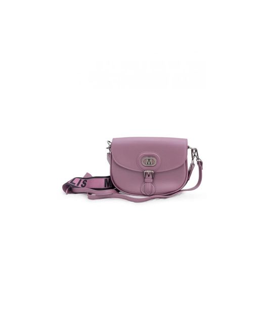 Marc Ellis Purple Dunkel mauve und silberne pvc-tasche