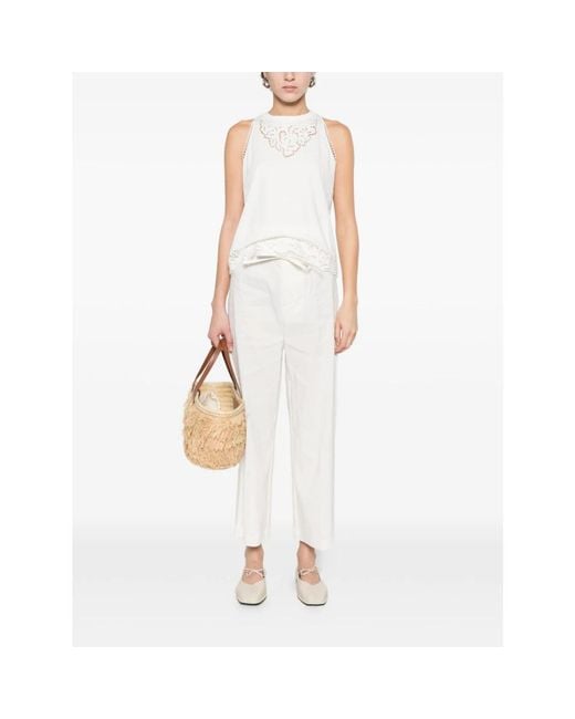 Twinset White Sleeveless Tops