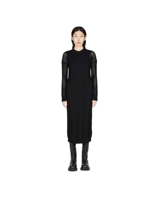 Max Mara Black Knitted Dresses