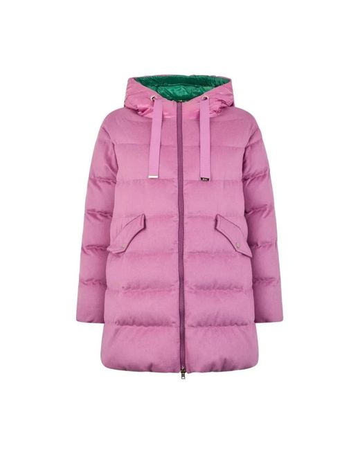 Herno Jassen ,Roze ,Kasjmier Cashmere Donsjas in het Pink