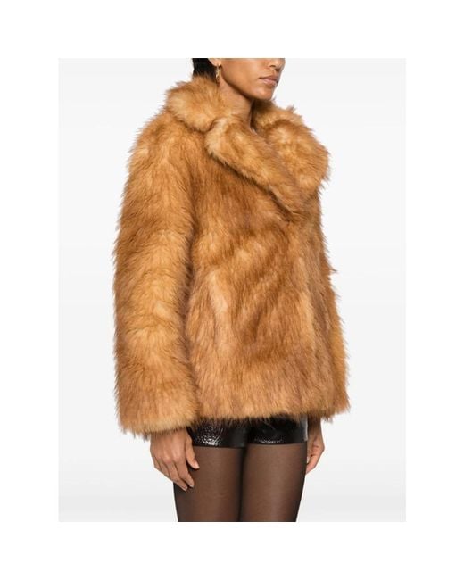 Stand Studio Brown Faux Fur & Shearling Jackets