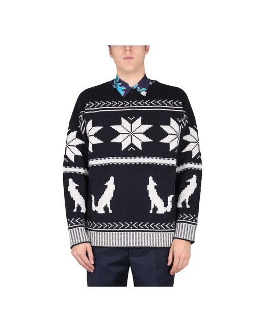 Etro Black Round-Neck Knitwear for men