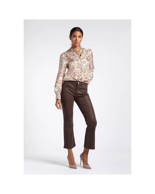 FRAME Brown Cropped Jeans