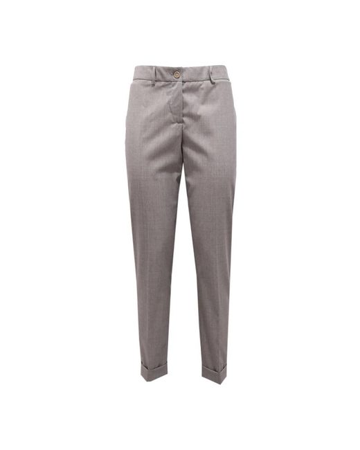 Fabiana Filippi Gray Straight Trousers
