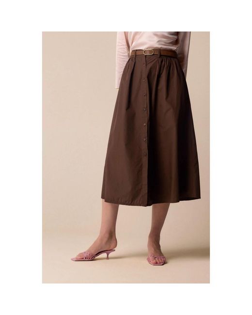 Kocca Rokken ,Bruin ,Midi Rok in het Brown