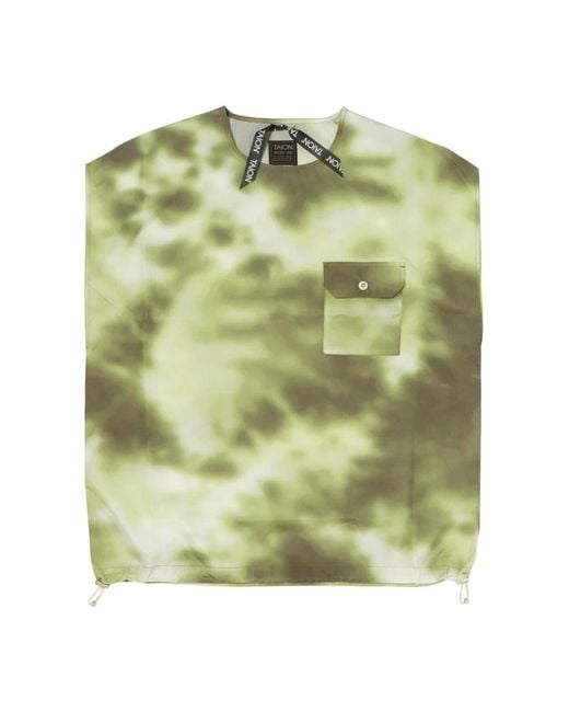 Taion Green Sleeveless Tops for men
