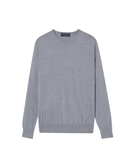 Round-Neck Knitwear di Brooks Brothers in Gray da Uomo