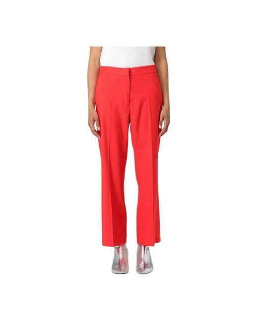MSGM Red Wide Trousers