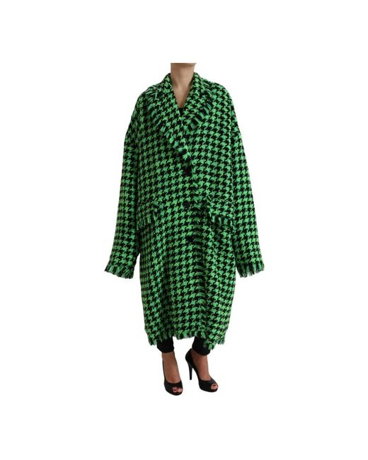 Dolce & Gabbana Green Single-Breasted Coats