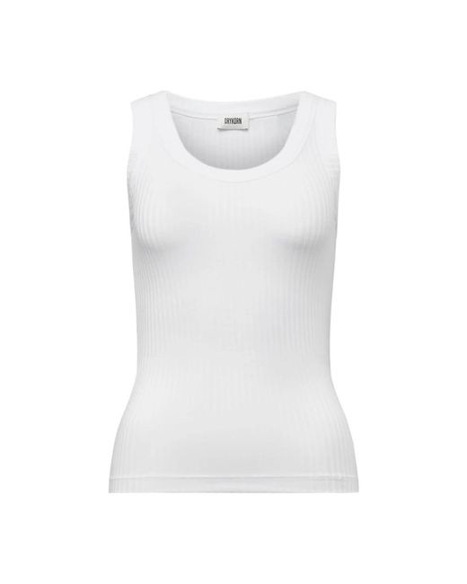 Drykorn White Sleeveless Tops