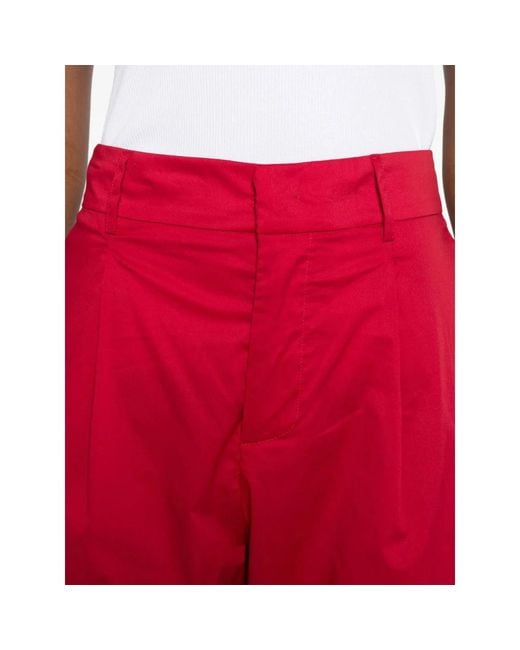 Liviana Conti Red Cropped Trousers