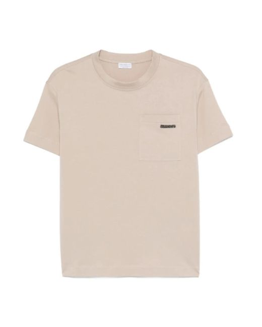 Brunello Cucinelli Natural T-Shirts
