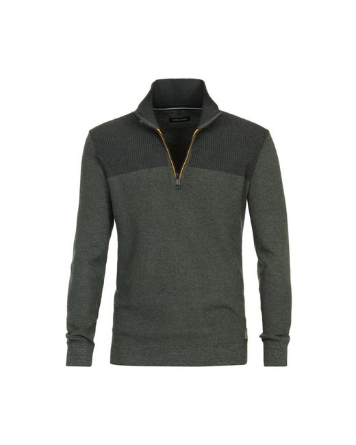 CASA MODA Green Klassischer Strickpullover Für Männer