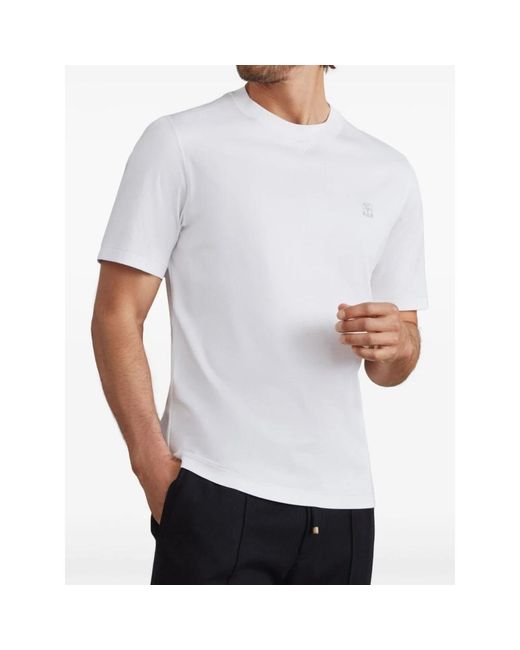 Brunello Cucinelli White T-Shirts for men