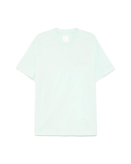 Givenchy T-shirts und poloshirts mit geprägtem logo und rundhalsausschnitt in White für Herren