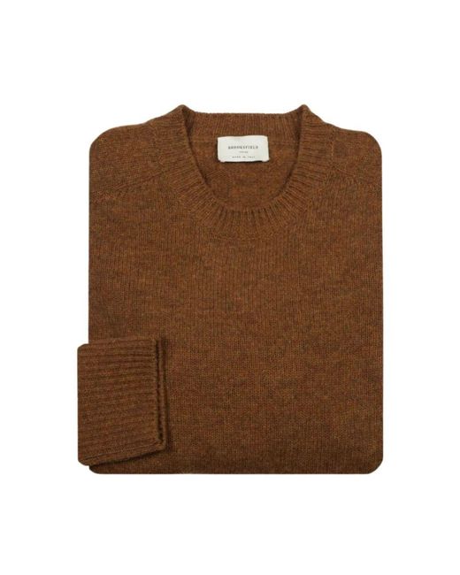 Round-Neck Knitwear Brooksfield de hombre de color Brown