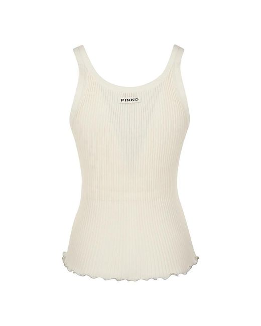 Pinko Natural Sleeveless Tops