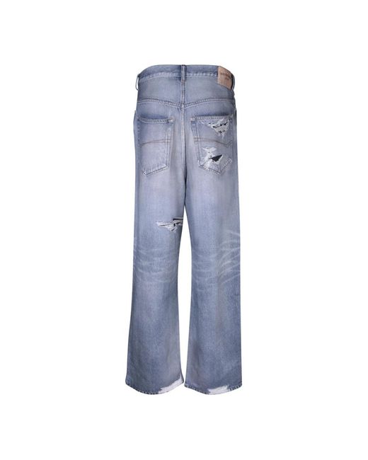 Balenciaga Blue Wide Jeans for men