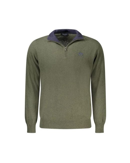 North Sails Green V-Neck Knitwear for men