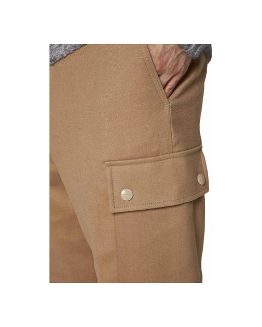 Etro Broeken ,Wol Wollen Broek Cropped Tapered in het Natural voor heren