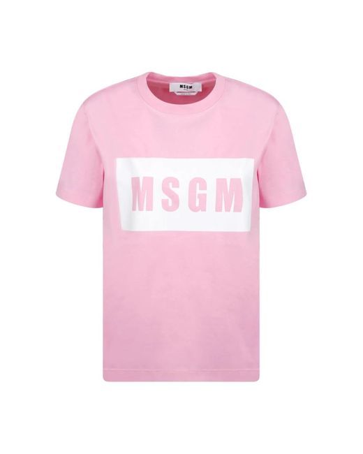 MSGM Pink T-Shirts