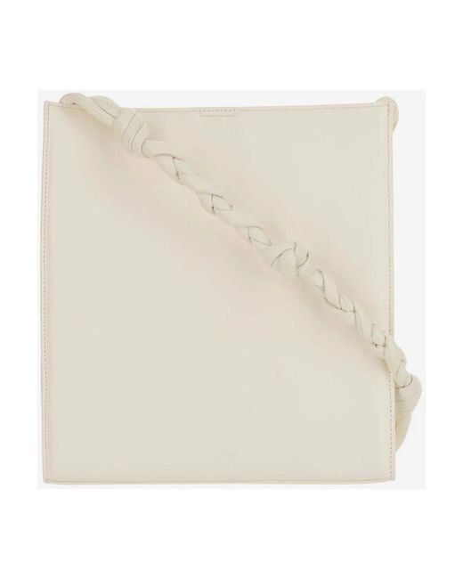 Jil Sander Natural Gewebte ledertasche
