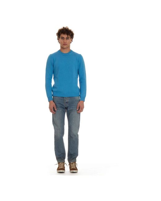 Roberto Collina Blue Round-Neck Knitwear for men