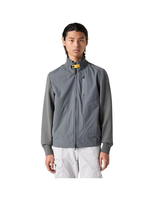 Parajumpers Jassen ,Grijs ,Polyester Tech Knit Zorba Cardigan in het Gray voor heren