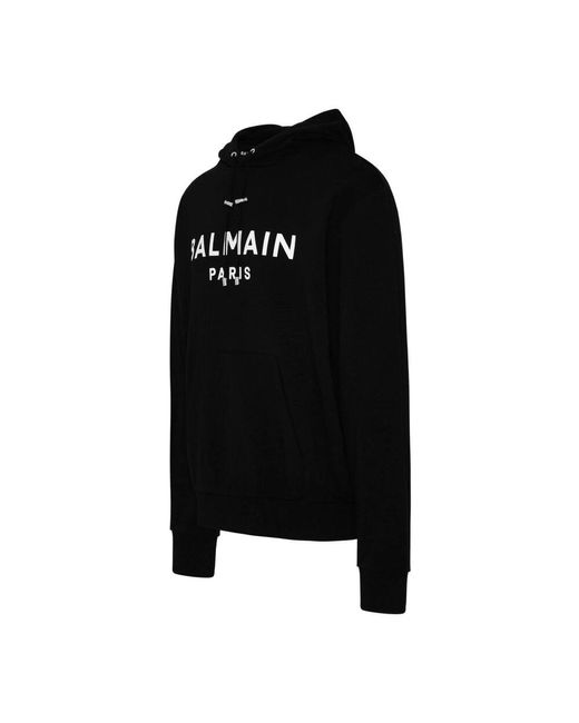 Balmain Hoodie mit Logo-Print in Black für Herren