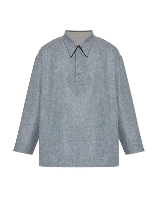 AMI Wollen Polo in het Blue voor heren