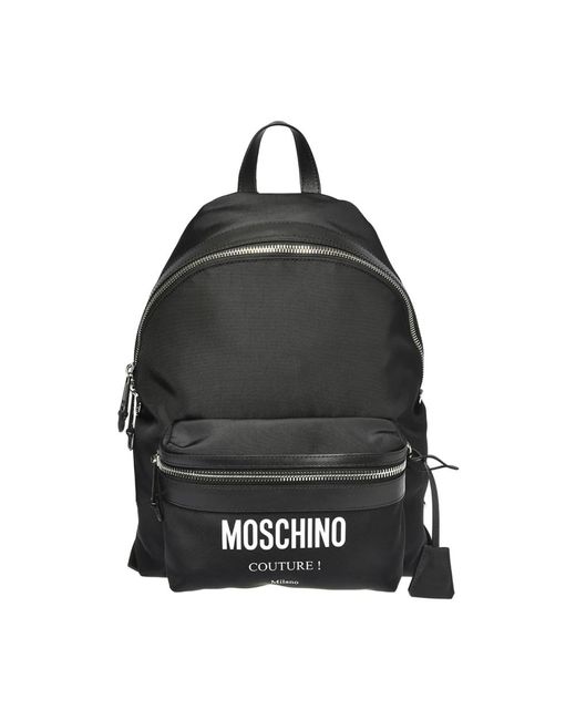 Moschino Stilvoller schwarzer rucksack für männer in Black für Herren